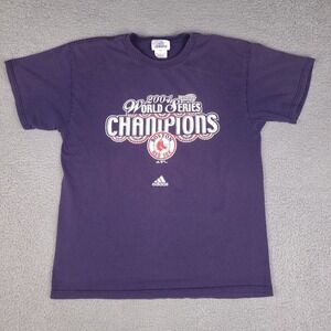 Boston Red Sox 2004 World Series Champions T-Shirt Large MLB‎ Baseball Adidas